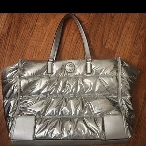 Silver Tote Bag Tory Burch Weekender